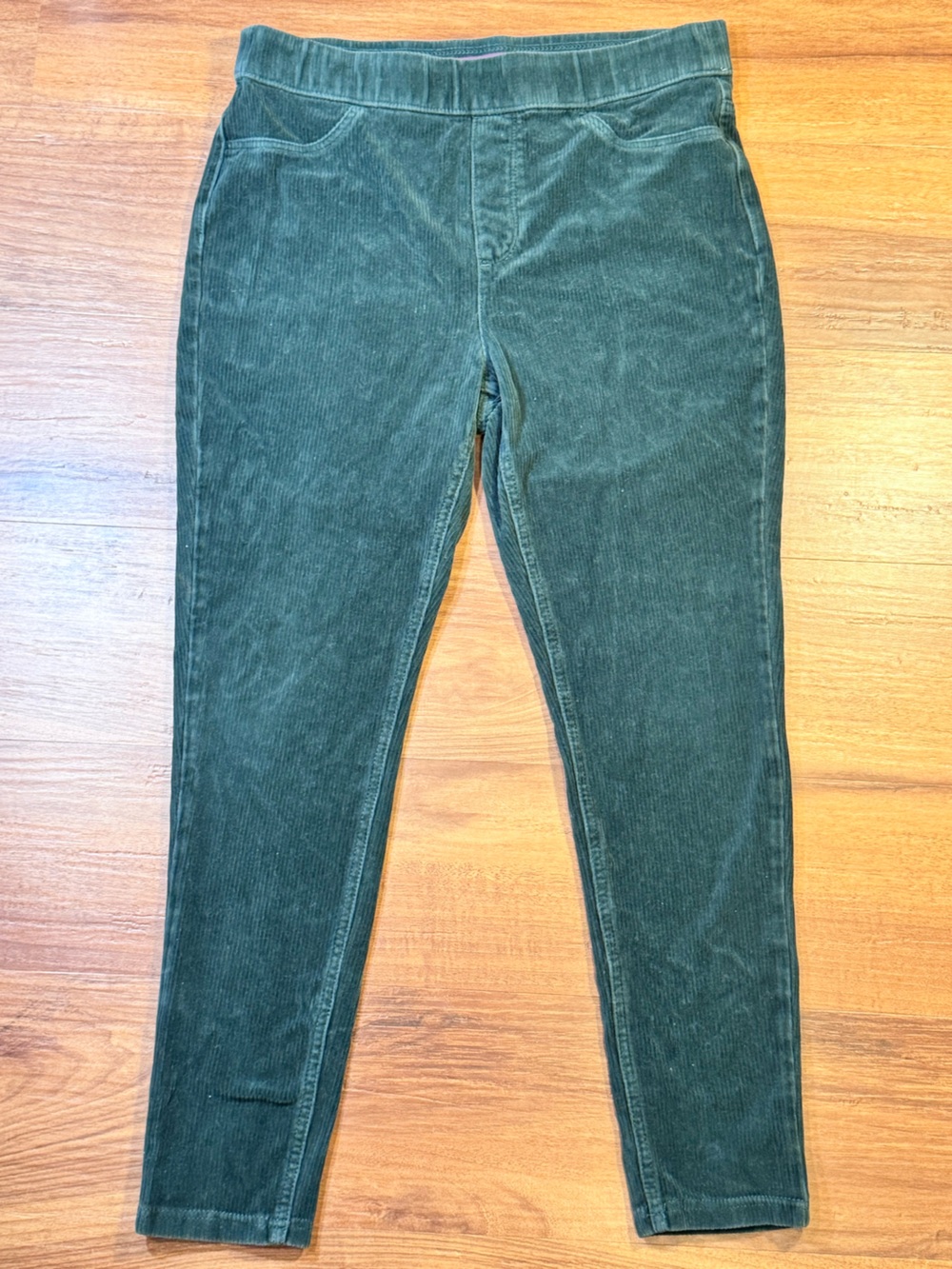Gloria Vanderbilt Dark Green Corduroy Leggings size Large